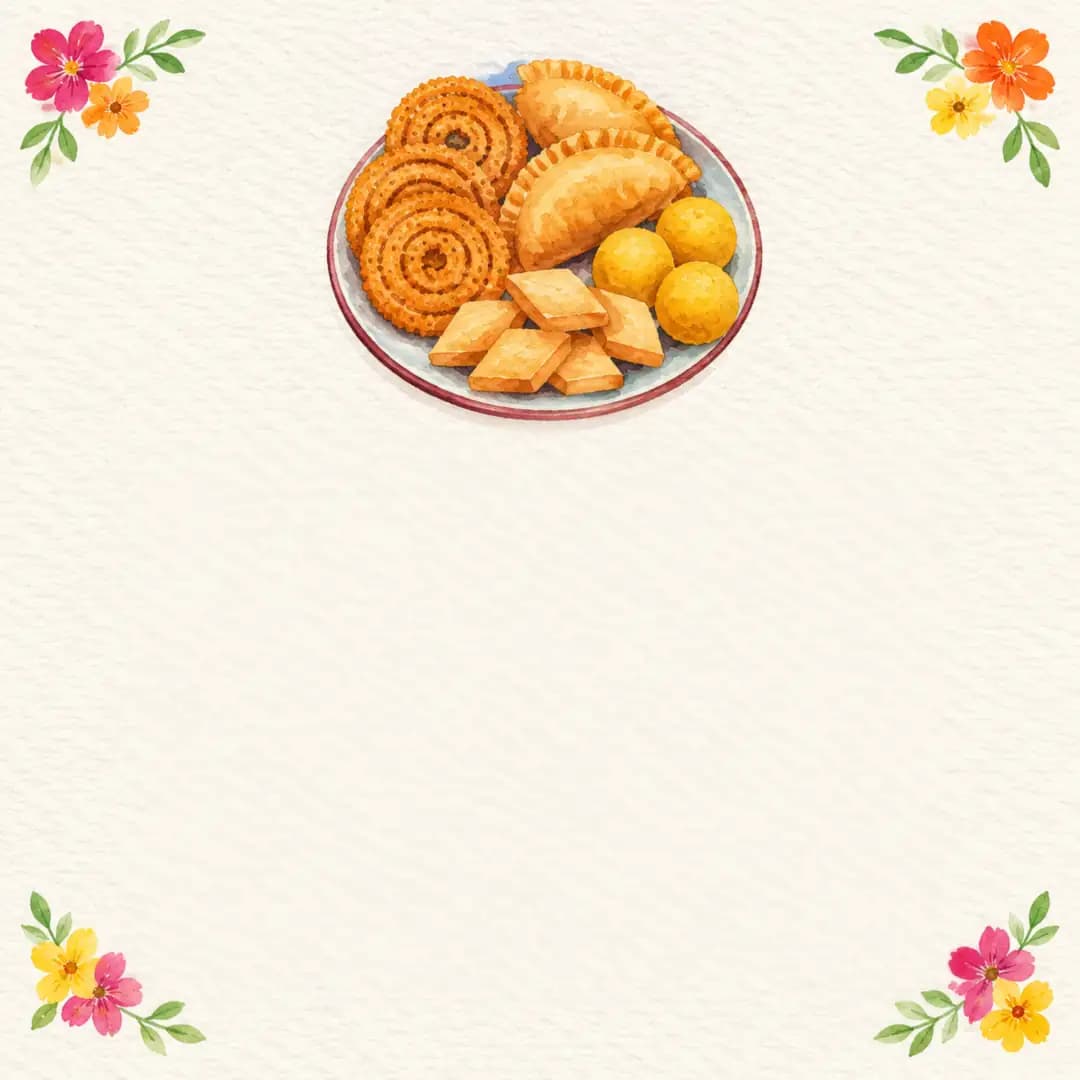Painted faral thali, post size