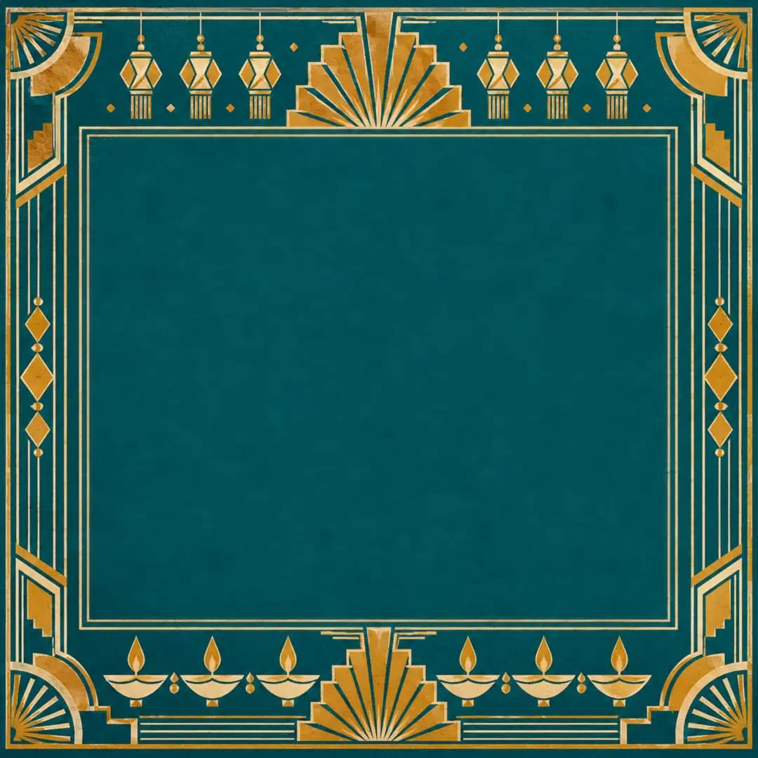 Art Deco Diwali night, post size