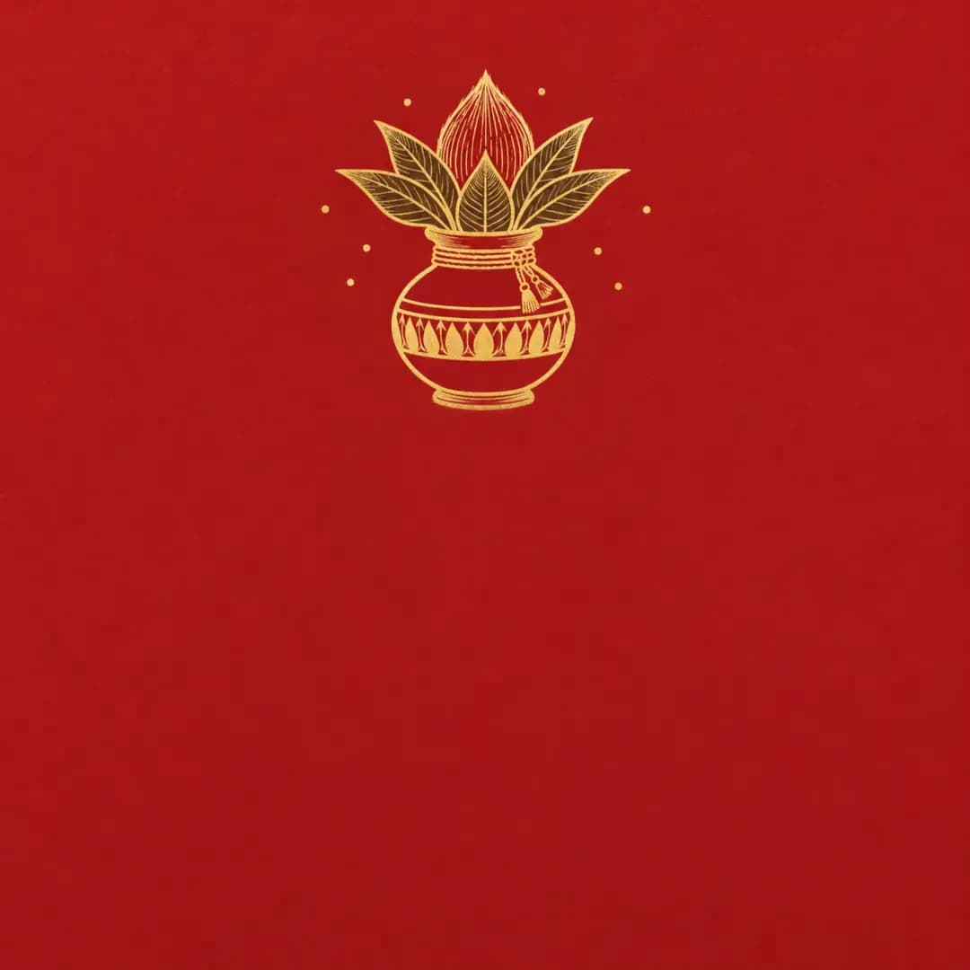 Gold foil kalash, post size