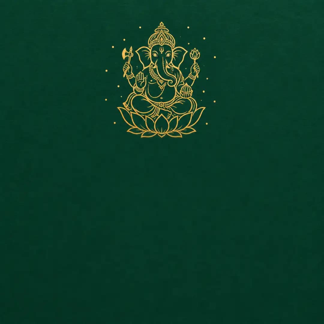 Gold foil Ganesh, post size