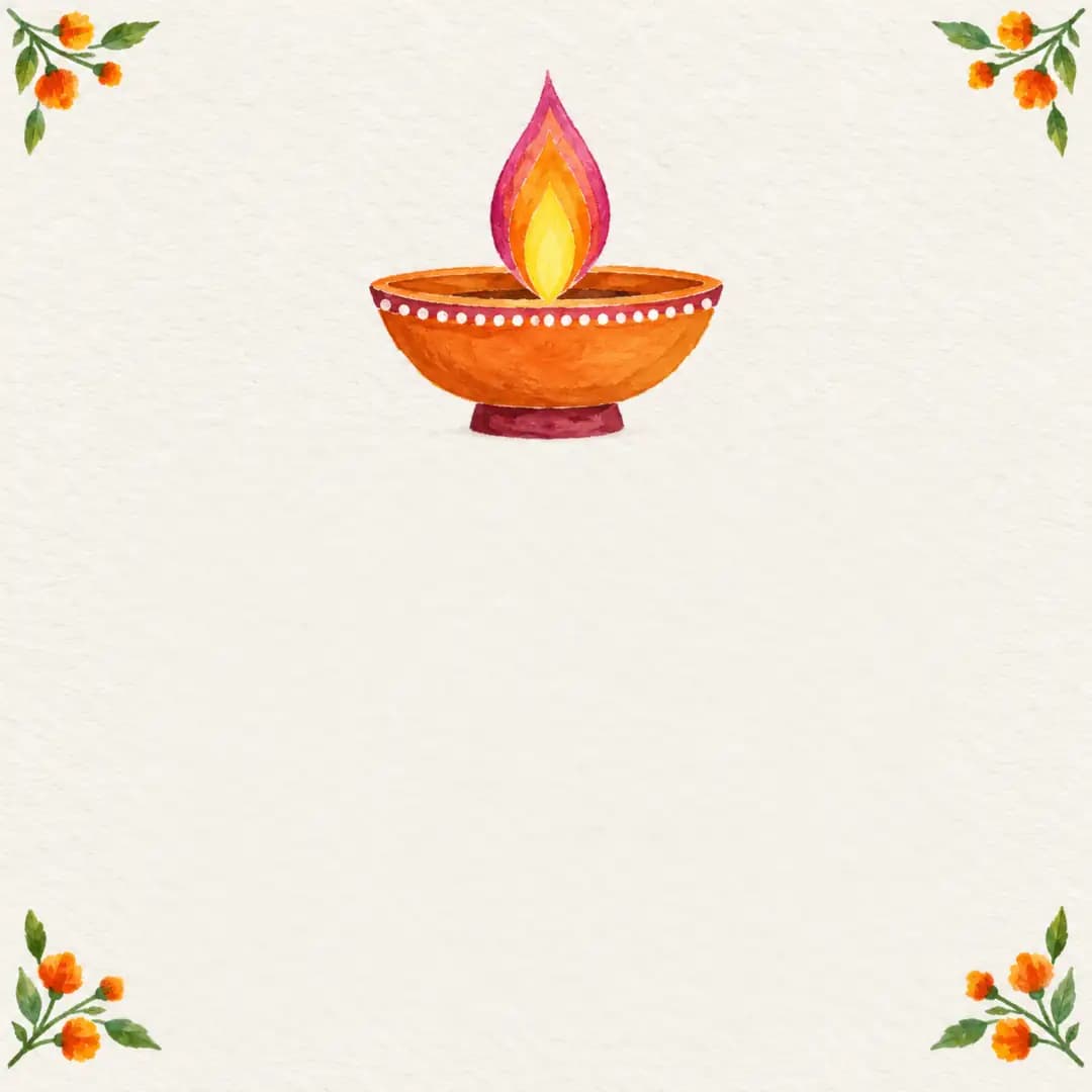 Painted clay diya, post size