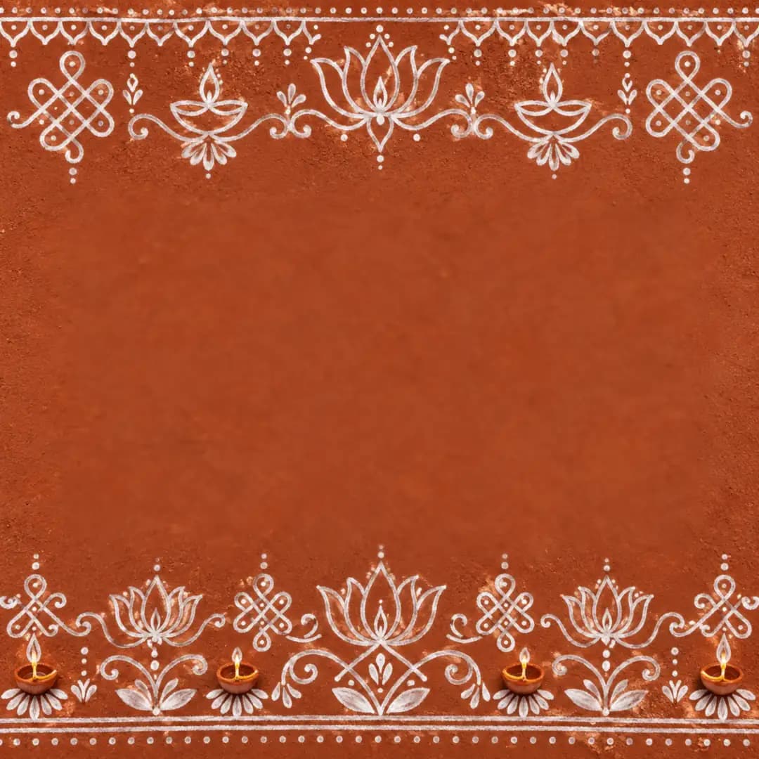 Kolam society Diwali, post size
